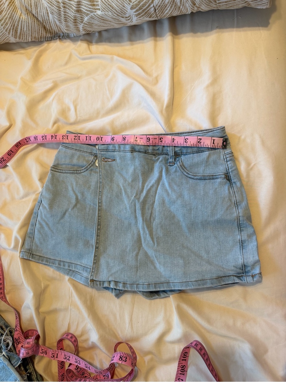 Light Wash Denim Skort